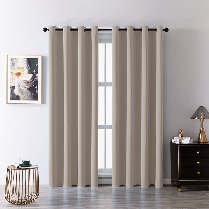 Abraca Dabra Solid Colour Curtains 90% Shading Soundproof Blackout Curtain. (Photo: Shopee SG)