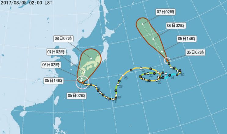 (取自中央氣象局網站)