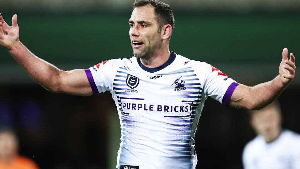 Cameron Smith, pictured here during the 2019 NRL finals.