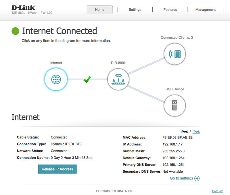 D-Link's setup interface is clear, succinct and easy to use.