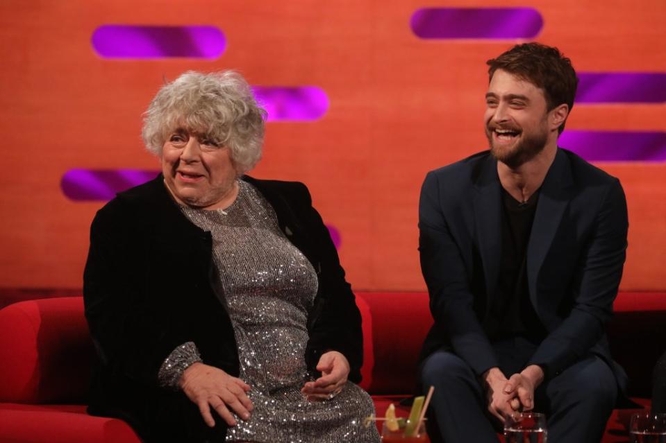 Miriam Margolyes with Daniel Radcliffe. PA Images via Getty Images