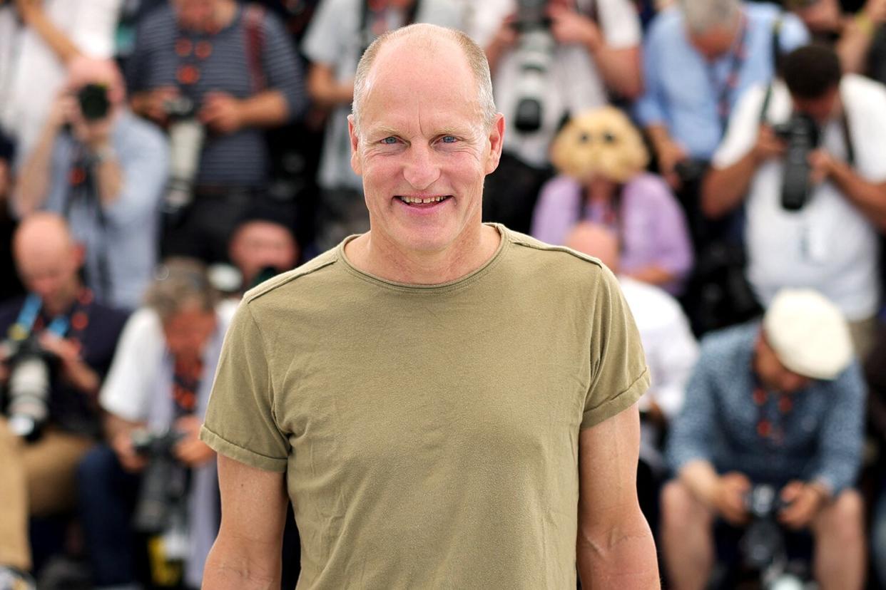 US actor Woody Harrelson smiles during a photocall for the film "Triangle of Sadness" at the 75th edition of the Cannes Film Festival in Cannes, southern France, on May 22, 2022