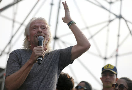 Sir Richard Branson attends the "Venezuela Aid Live" concert near the Tienditas cross-border bridge between Colombia and Venezuela, in Cucuta, Colombia, February 22, 2019. REUTERS/Luisa Gonzalez