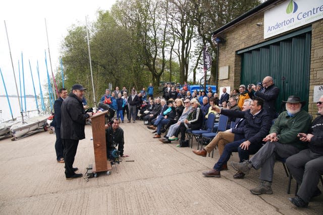 Peter Kay Wheelyboat launch