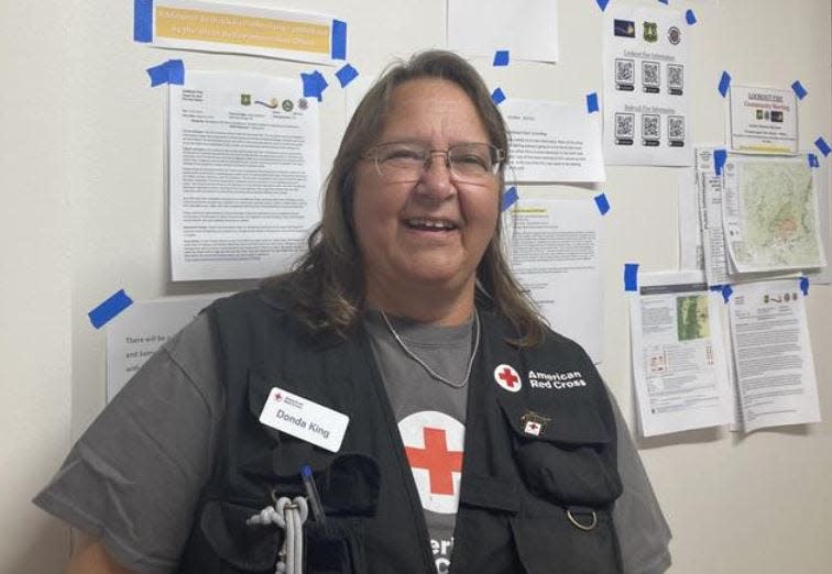 Donda King, the American Red Cross shelter coordinator at Lowell High School, said many of the wildfire evacuees have had to evacuate from previous fires.