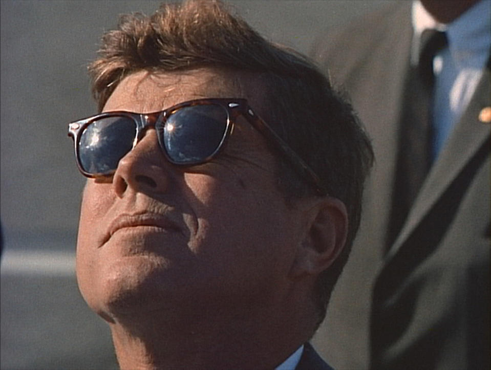 President John F. Kennedy inspects Homestead Air Force Base in Florida, shortly after the Cuban Missile Crisis, Nov. 26, 1962. (John F. Kennedy Presidential Library and Museum, Boston)