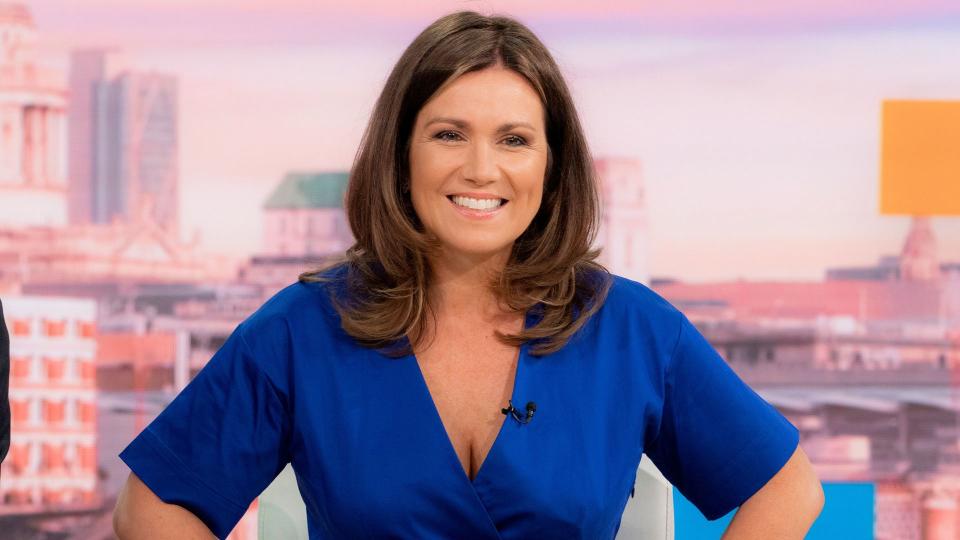 Susanna Reid blue dress good morning britain