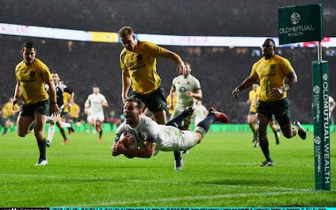 Danny Care scores at Twickenham - Credit: Getty