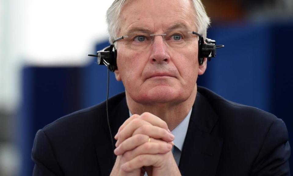 Michel Barnier in the European parliament