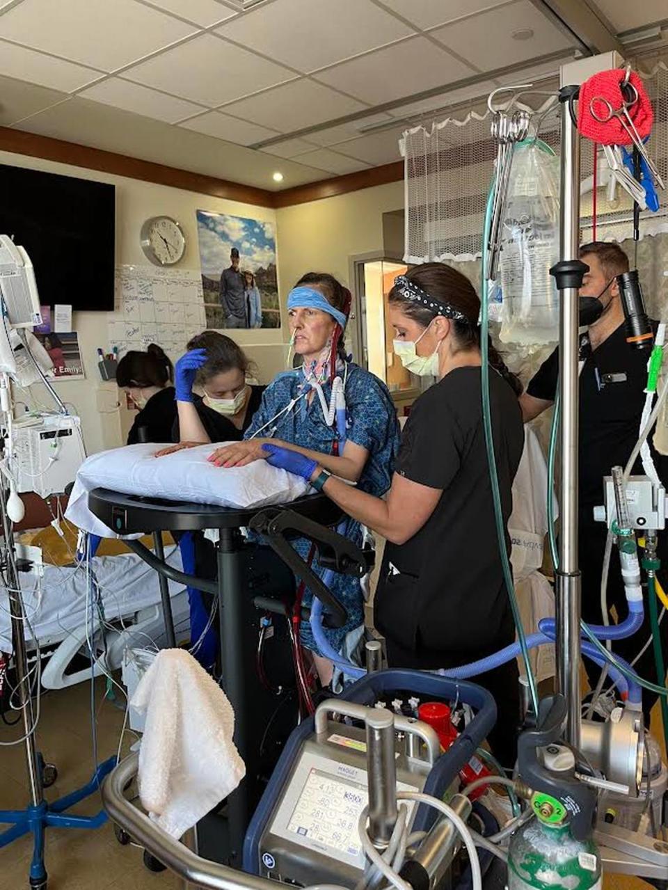 Lexington teacher Emily Presley has been attached to a life-saving ECMO machine for 18 weeks after a bacterial infection ravaged her lungs.