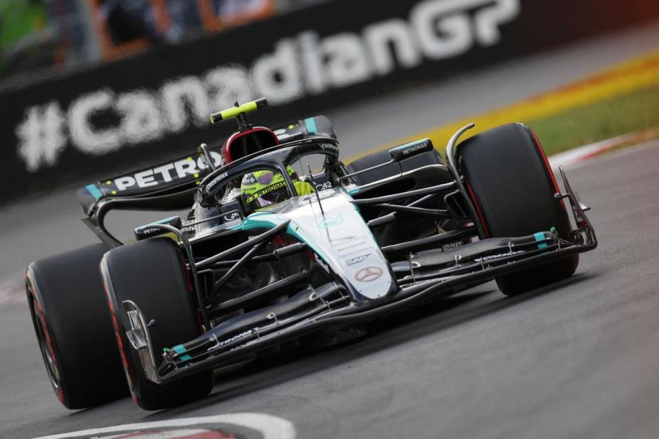 Lewis Hamilton set a blistering pace in final practice in hints of more improvements (AFP via Getty Images)