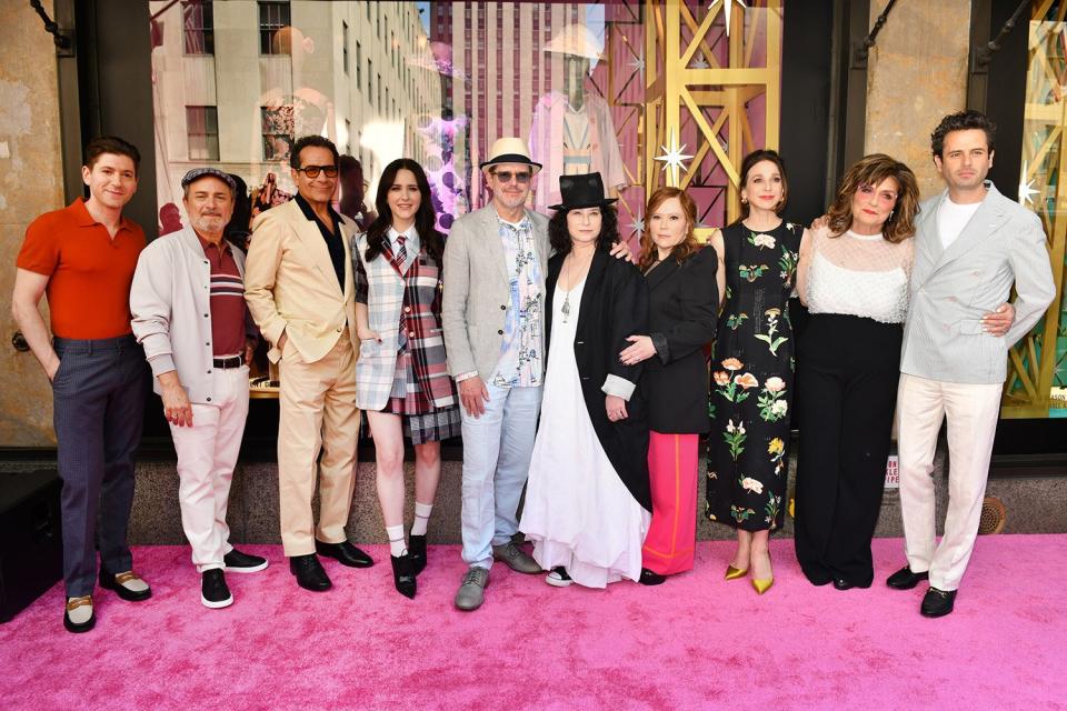 ichael Zegen, Kevin Pollak, Tony Shalhoub, Rachel Brosnahan, Daniel Palladino, Amy Sherman-Palladino, Alex Borstein, Marin Hinkle, Caroline Aaron and Luke Kirby attend Prime Video's 'Marvelous Mile' Takeover celebrating "The Marvelous Mrs. Maisel" at Saks Fifth Avenue on April 14, 2023 in New York City