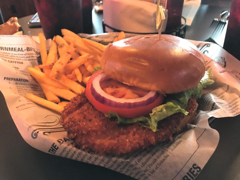 The tenderloin sandwich, called "The P.T.," from The Pub at The Pinicon in New Hampton was named the best in Iowa in 2019.