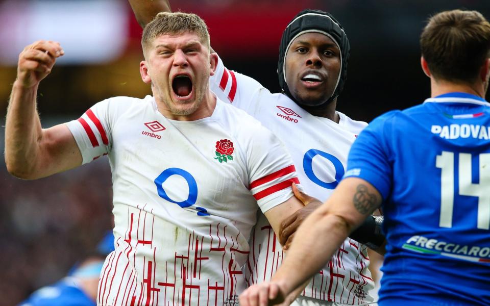 Jack Willis celebrates scoring against France in the 2023 Six Nations; Jack Willis: I felt England moved the goalposts — but I am growing at Toulouse