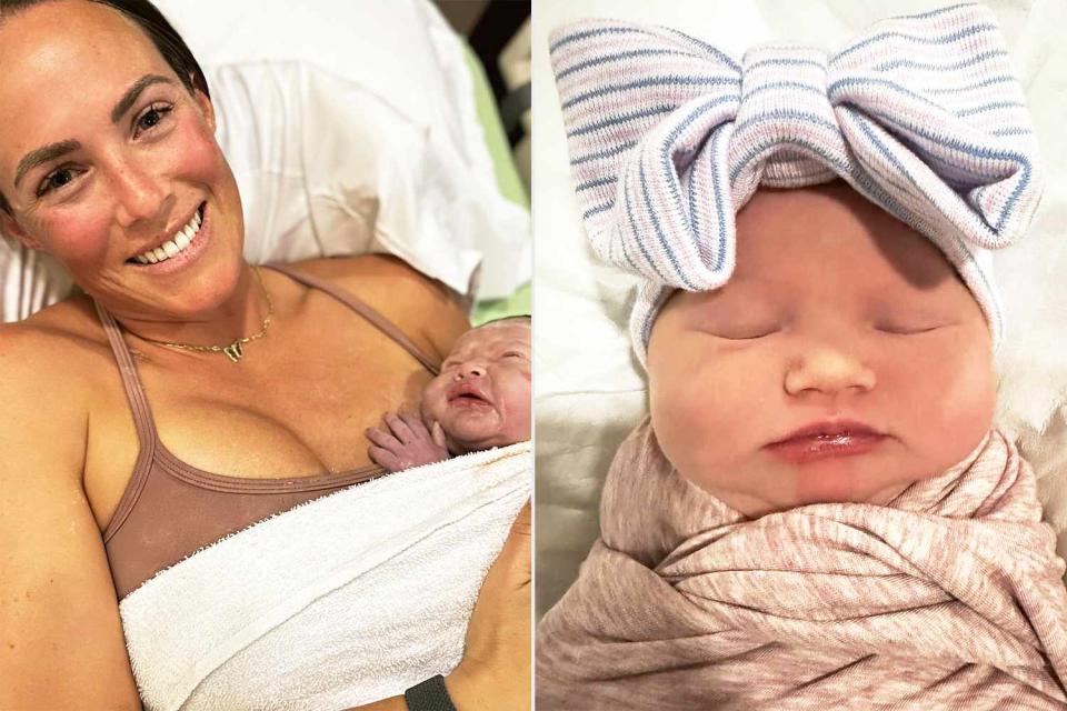 <p>Kara Bosworth/Instagram</p> Kara Keough and newborn daughter Stetson