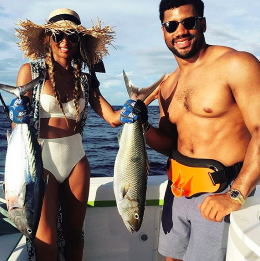 Ciara and Russell Wilson