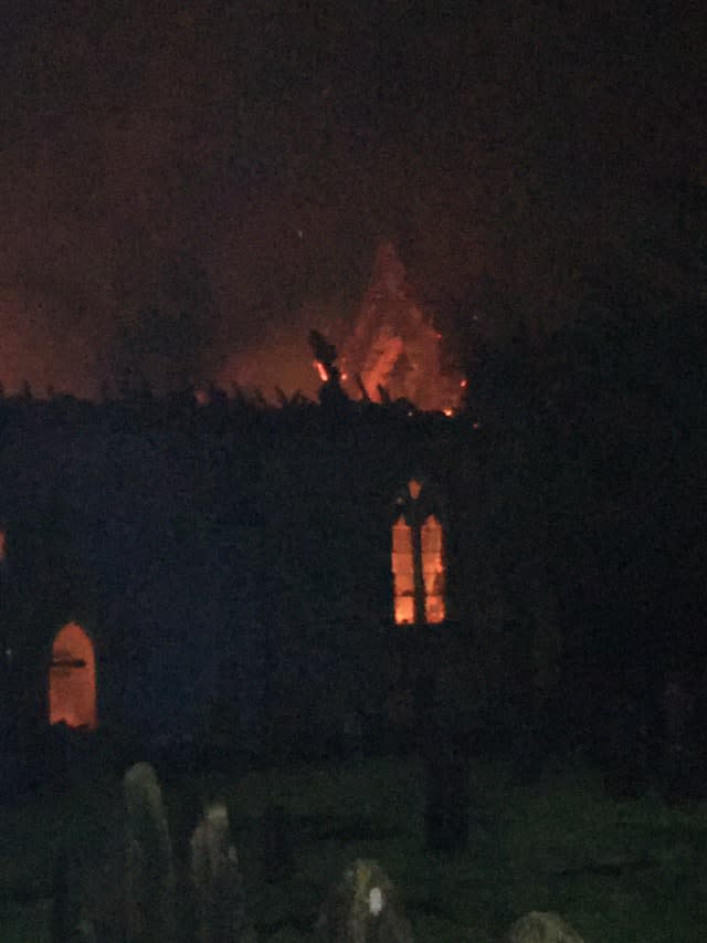 Fire at church in Mackworth