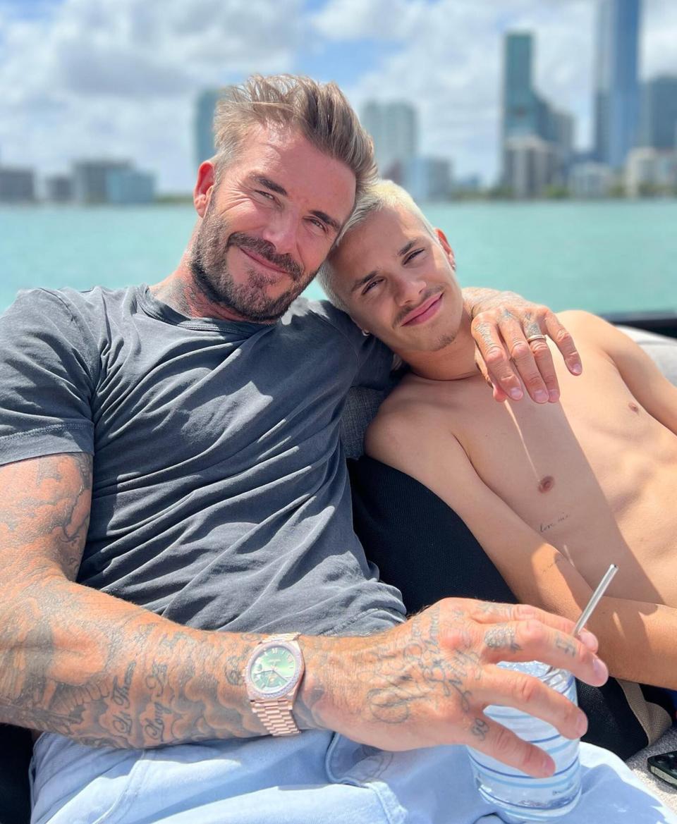 David and Romeo Beckham