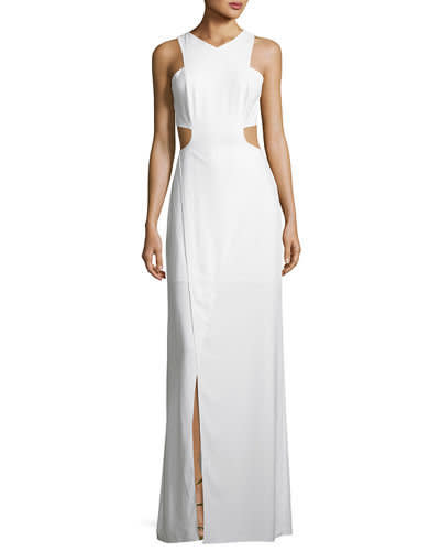 Buy the <a href="http://www.neimanmarcus.com/Halston-Heritage-Sleeveless-Cutout-Stretch-Crepe-Column-Gown/prod202260153/p.prod?icid=&amp;searchType=MAIN&amp;rte=%2Fsearch.jsp%3Ffrom%3DbrSearch%26request_type%3Dsearch%26search_type%3Dkeyword%26q%3Dhalston+heritage&amp;eItemId=prod202260153&amp;cmCat=search&amp;tc=339&amp;currentItemCount=9&amp;q=halston+heritage&amp;searchURL=/search.jsp%3Ffrom%3DbrSearch%26start%3D0%26rows%3D30%26q%3Dhalston+heritage%26l%3Dhalston+heritage%26request_type%3Dsearch%26search_type%3Dkeyword" target="_blank">Halston Heritage Sleeveless Cutout Stretch Crepe Gown</a>&nbsp;for $97