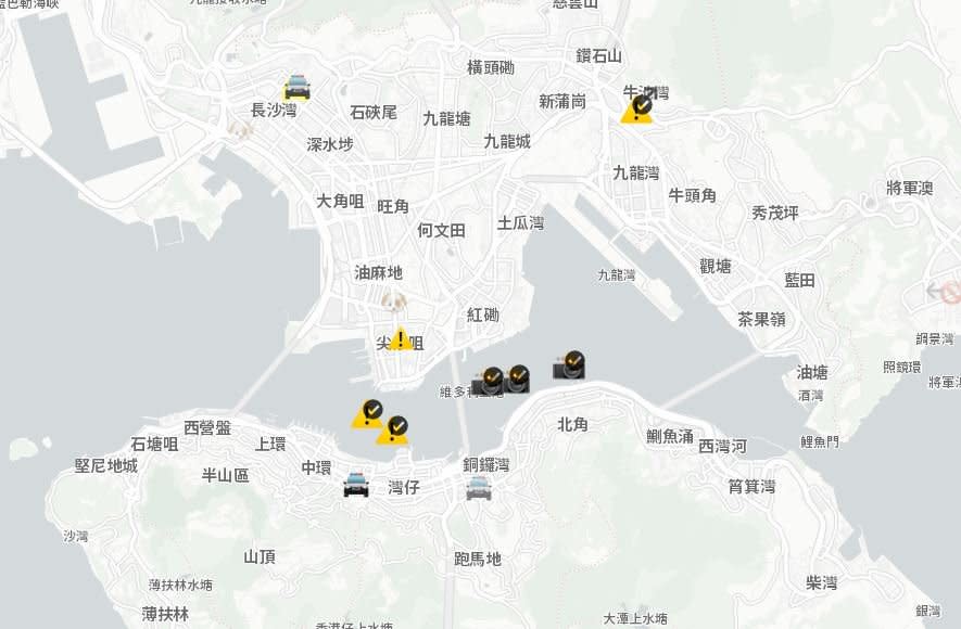 香港示威者愛用app 蘋果HKmap.live下架(截圖自hkmap.live)