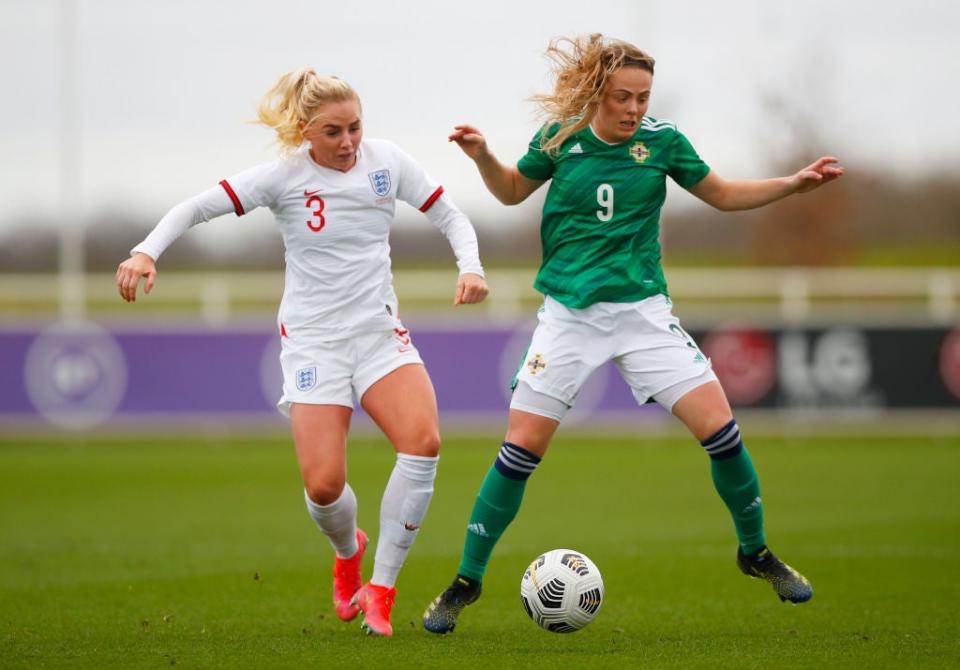 Alex Greenwood in action for England against Northern IrelandGetty