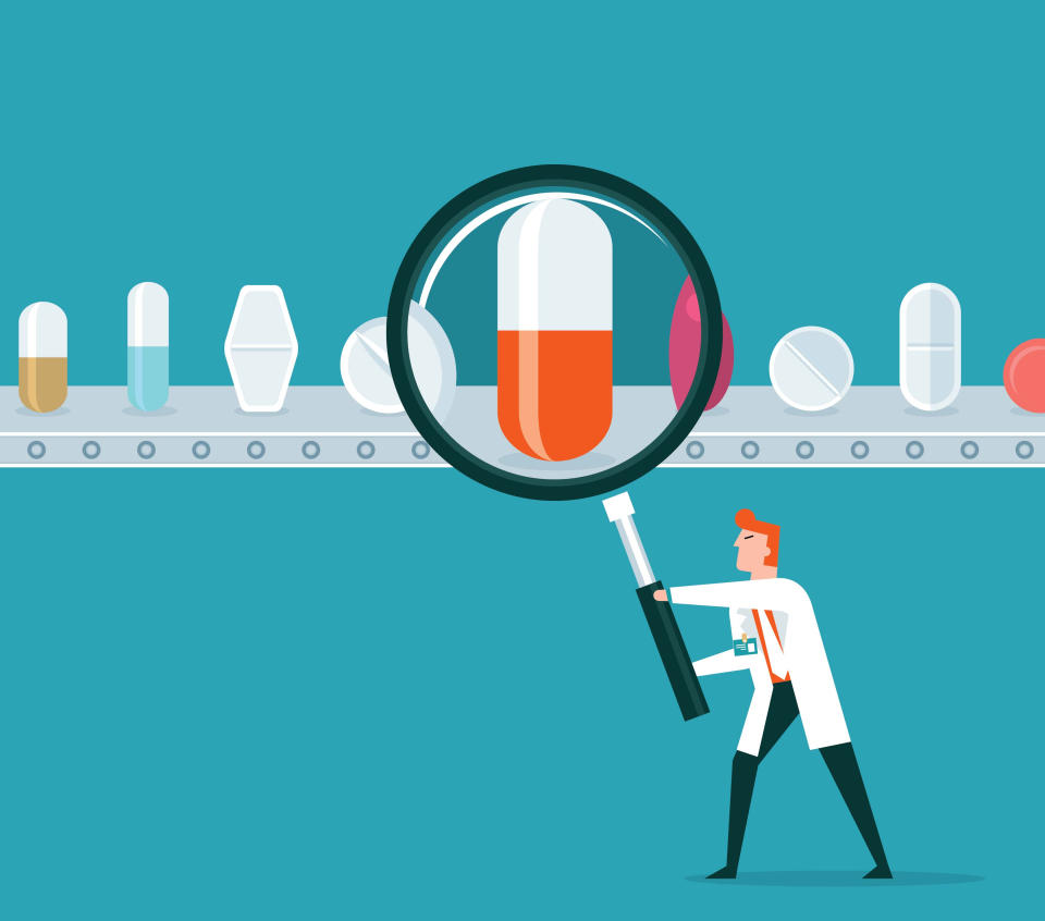 Selecting a Prescription Drug stock illustration