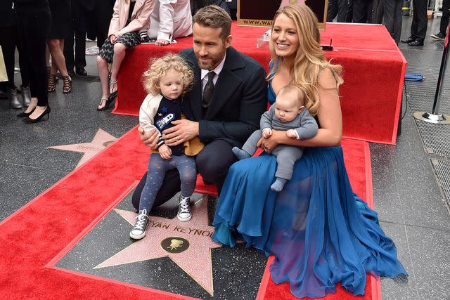 <p>Axelle/Bauer-Griffin/FilmMagic</p> Ryan Reynolds and Blake Lively with daughters James Reynolds and Ines Reynolds