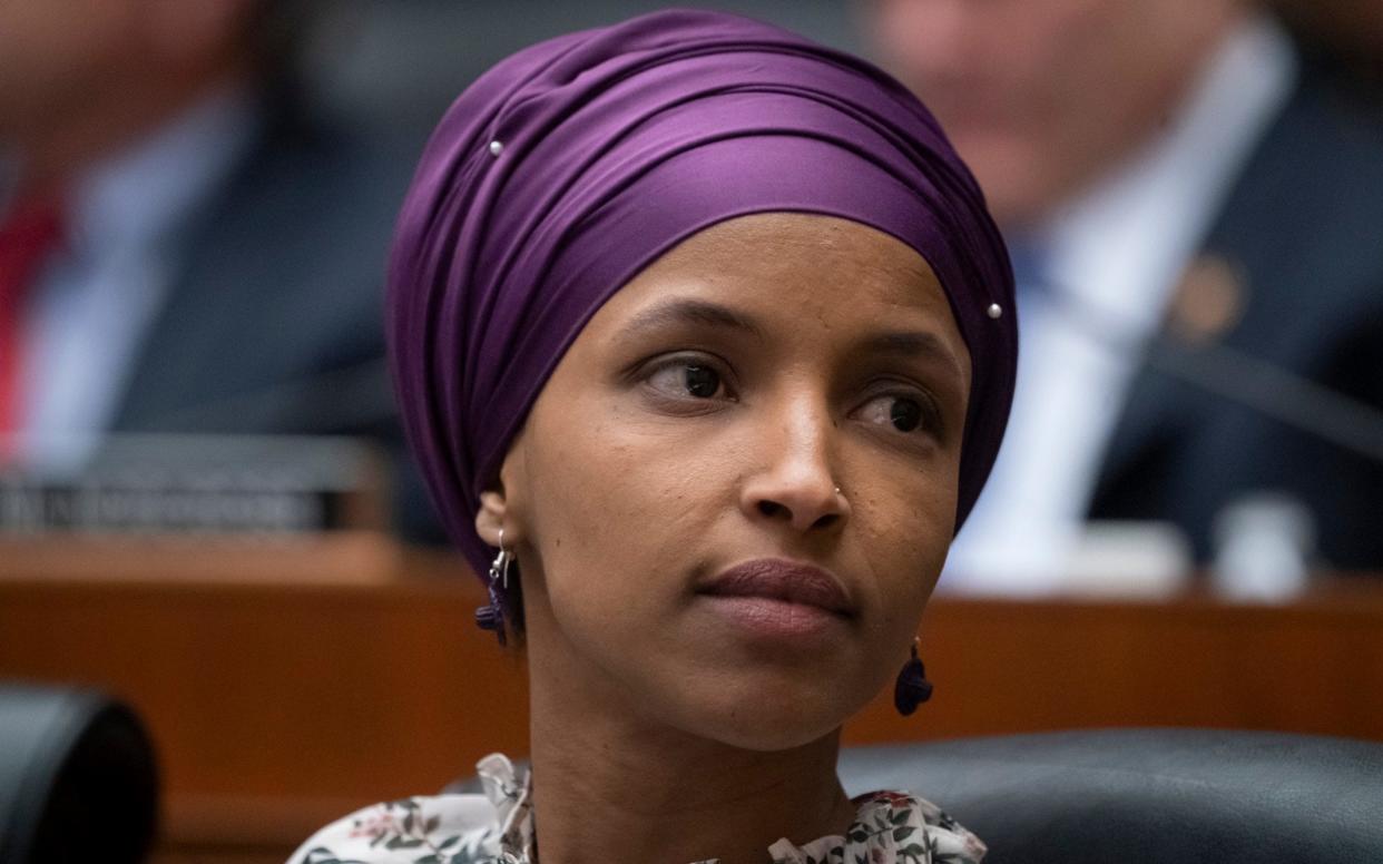 Ilhan Omar said she had received death threats in response to the president's tweet - AP