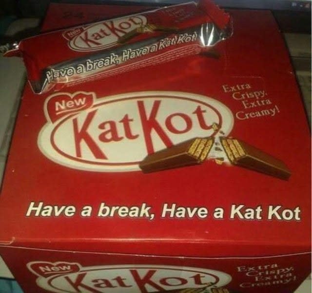a box of "Kat-Kots"