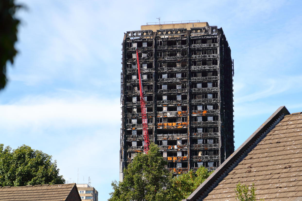 Grenfell Tower after the fire. (PA)