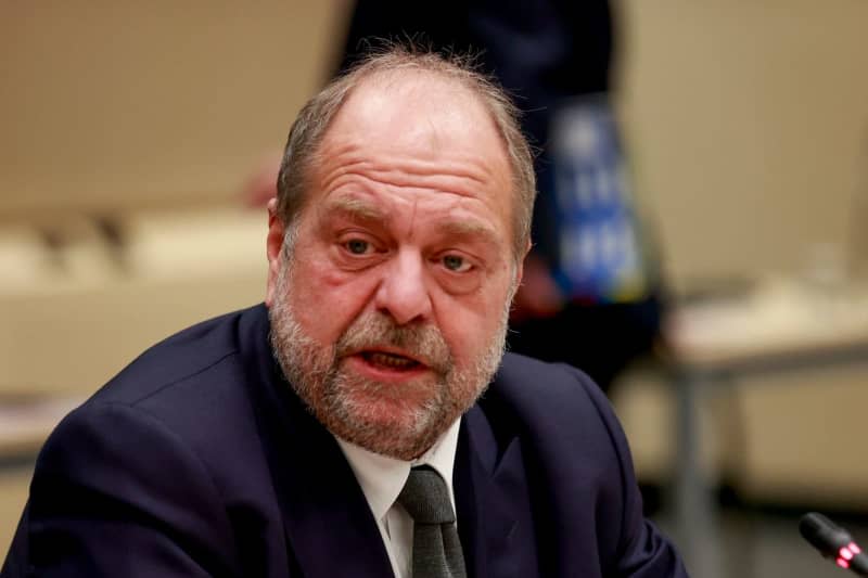 French Minister of Justice, Eric Dupond-Moretti, attends the extraordinary meeting of EU Justice and Home Affairs Ministers on the Russian invasion of Ukraine. Mario Salerno/EU Council/dpa