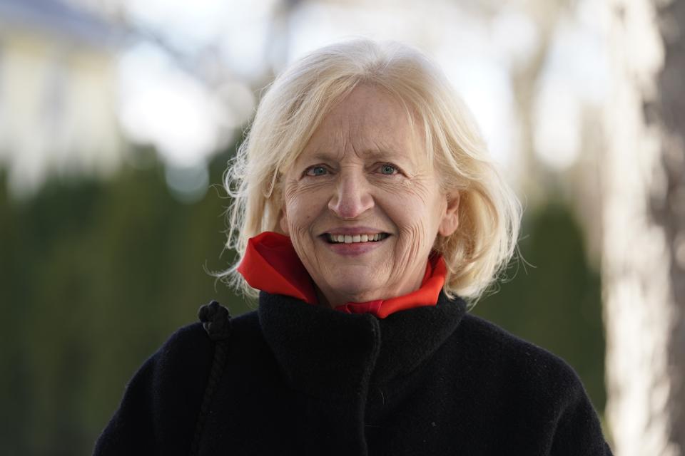 CEO of the Housing Development Fund, Joan Carty, poses for a portrait Tuesday, Dec. 29, 2020, in Stamford, Conn. With many New Yorkers moving to neighboring Connecticut during the pandemic, especially Fairfield County, it's becoming more challenging for people to find affordable homes to buy. Carty said the region's housing affordability issue is exacerbated by the influx. (AP Photo/Frank Franklin II)