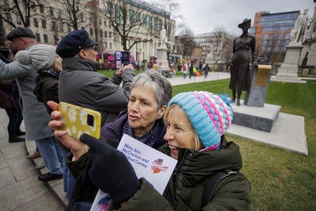 Mary Ann McCracken and Winifred Carney statue