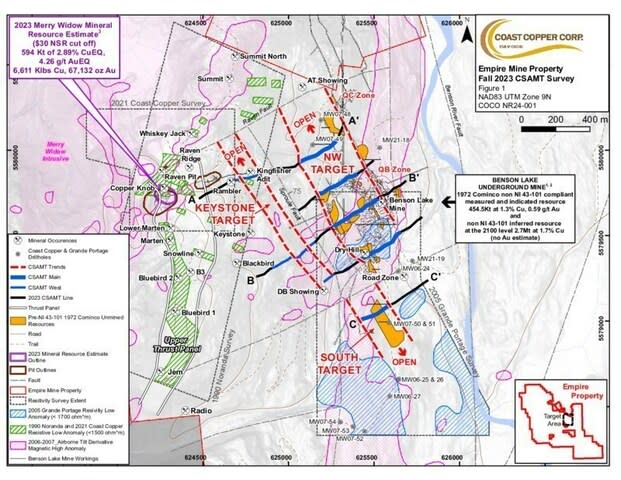 NR24-001 Figure 1 (CNW Group/Coast Copper Corp.)