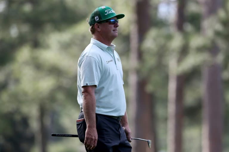 Charley Hoffman in action during the first round of the Masters Tournament at Augusta National Golf Club, on April 6, 2017