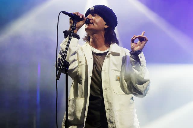 <p>John Medina/Getty</p> Stephan Jenkins performs in Tempe, Arizona on Feb. 24, 2024