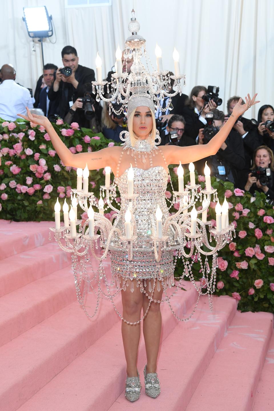 Katy Perry dressed as a chandelier for the 2019 Met Gala