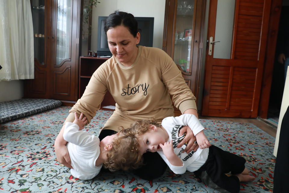 ANTALYA, TURKEY - (ARCHIVE): A file photo dated on November 30, 2019 shows siamese twins Derman and Yigit Evrensel in Antalya, Turkey. With the helping hand from Turkish President Recep Tayyip Erdogan, the 2-year-olds Derman and Yigit were operated in the United Kingdom and successfully separated. (Photo by Aytug Can Sencar/Anadolu Agency via Getty Images)