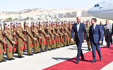 Prince William arrives in Amman, Jordan - Credit:  Photo by Tim Rooke/REX/Shutterstock