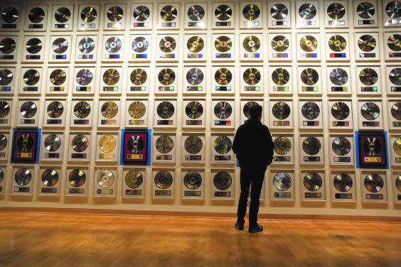 The Gold Record Wall at the Country Music Hall of Fame (Visit Music City)