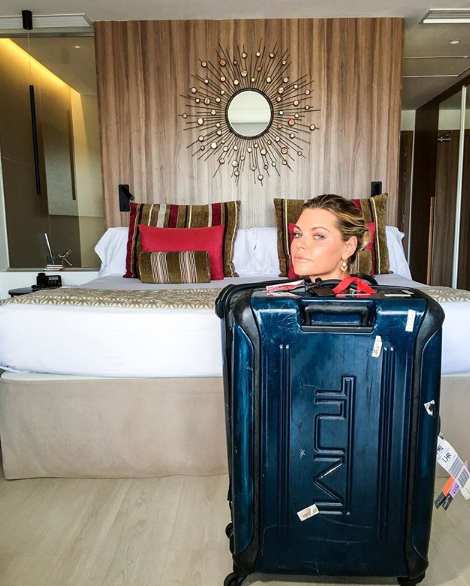 Sophie issued a shout-out to boutique chain Zafiro Hotels for her luxury digs while away from home. Photo: Instagram/sophiemonk