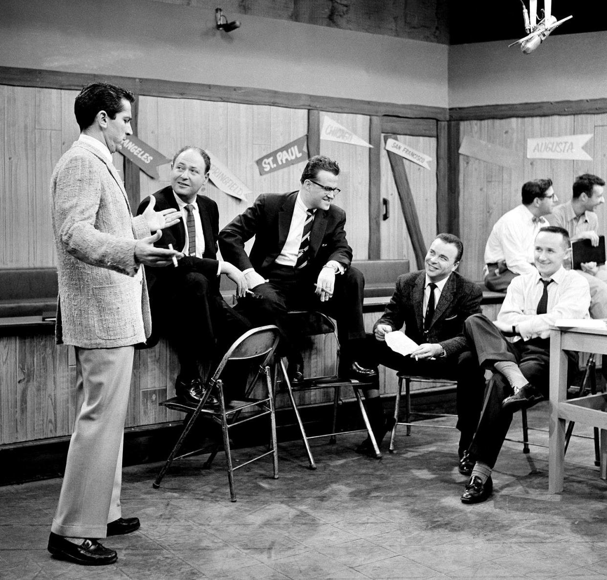 Writers on the set of The NBC Comedy Hour, second from left is Norman Lear. (NBC)