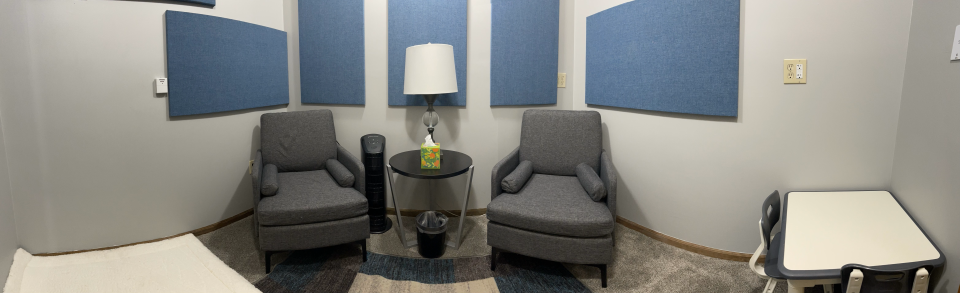 This interview room in the Bay Mills Child Advocacy Center is designed to help child crime victims feel more comfortable giving police statements.