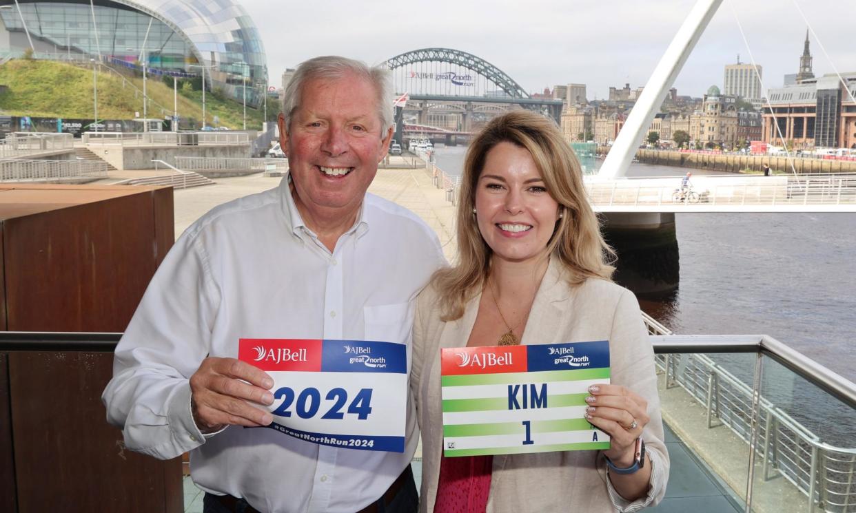 <span>Sir Brendan Foster and Mayor Kim McGuinness praise crowds before the Great North Run takes place on 8 September.</span><span>Photograph: Raoul Dixon/North News/North News & Pictures Ltd nort</span>