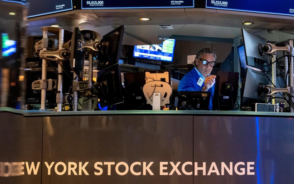 The floor of the New York Stock Exchange yesterday