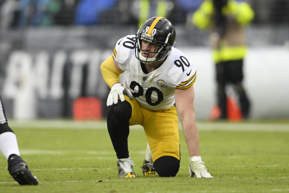 Pittsburgh Steelers outside linebacker T.J. Watt (90) had 22.5 sacks this season. (AP Photo/Nick Wass)