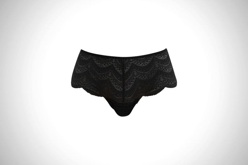 Simone Pérèle <a href="https://www.bergdorfgoodman.com/p/simone-perele-karma-geometric-lace-boyshorts-prod164010263?childItemId=BGI23G6_01" rel="nofollow noopener" target="_blank" data-ylk="slk:“Karma” geometric lace boyshorts;elm:context_link;itc:0;sec:content-canvas" class="link ">“Karma” geometric lace boyshorts</a>, $55 at Bergdorf Goodman