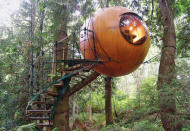 <h2>Eve Spirit Spheres (Qualicum Beach, B.C.)</h2> Strung like ornaments between the branches of the surrounding trees, the three tree houses at Spirit Spheres—Eve, Eryn and Melody—include lights, heating and coffee makers. When nature calls, however, you will have to descend to the ground where an electric composting outhouse awaits. <br><br><b>PRICE</b>: From $185 a night, based on double occupancy. <br>freespiritspheres.com (Photo: Free Spirit Spheres)