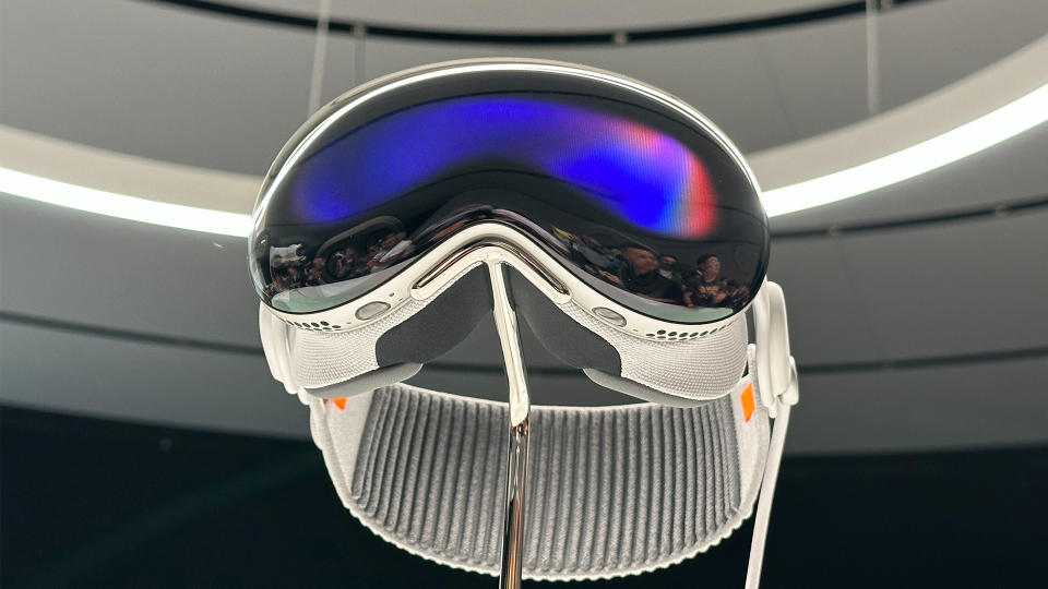 The Apple Vision Pro headset at WWDC 2023