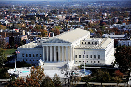 FILE PHOTO - A general view of the U.S. Supreme Court building in Washington, U.S., November 15, 2016. REUTERS/Carlos Barria/File Photo